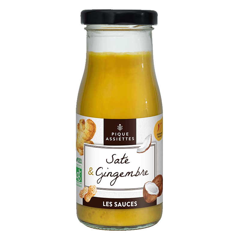 Pique Assiettes -- Sauce saté gingembre bio - 130 ml