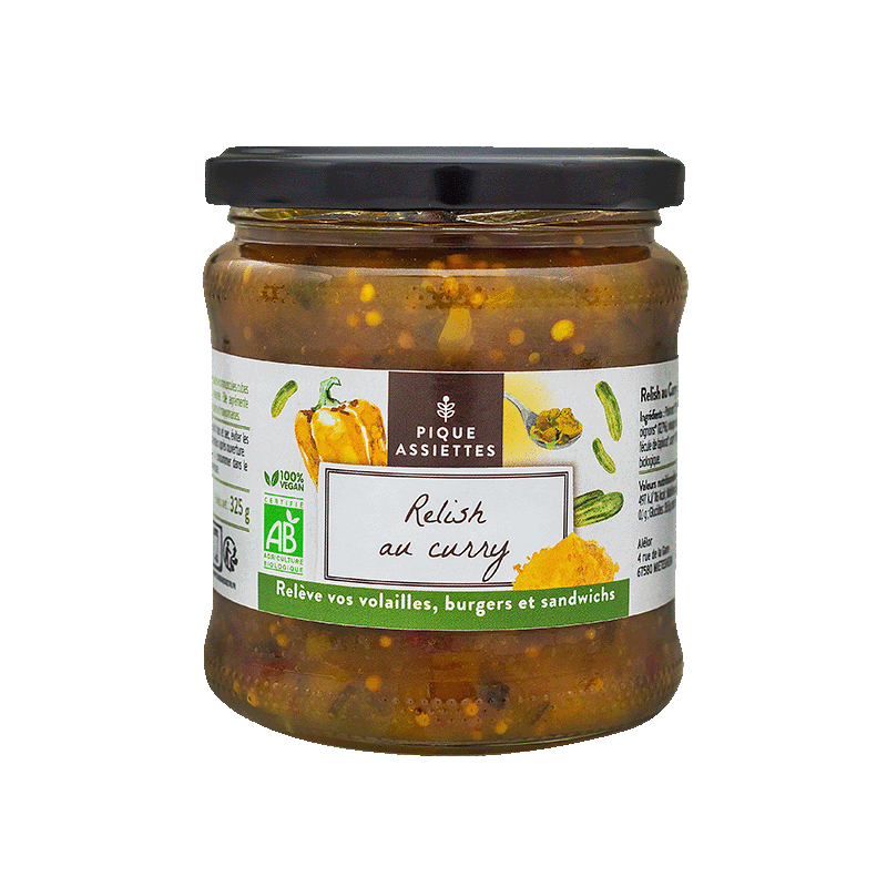 Pique Assiettes -- Relish au curry bio - 325 g